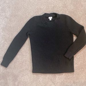 J Crew black crewneck sweater XS - ONLY WORN ONCE!! Machine wash - tumble dry
